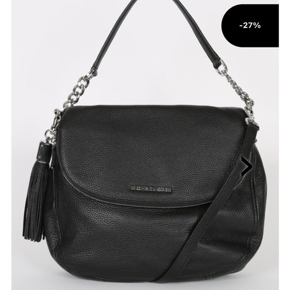 Michael Kors Bedford Shoulder Bag Black Purse - Picture 6 of 7